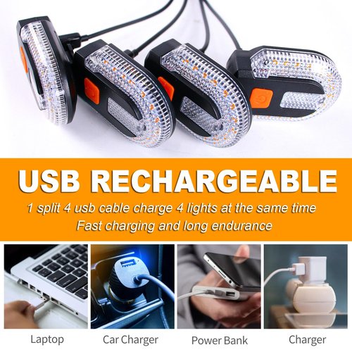 Bike Tail Light with Turn Signal, USB Rechargeable Bicycle Rear Light for Cycling, Split, Wireless Remote Control Waterproof Bike Taillight