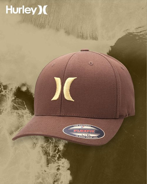 Hurley Mens Baseball Cap - Flexfit Fitted Baseball Caps for Men (Sizes: S-XL), Size Large-X-Large, Cedar