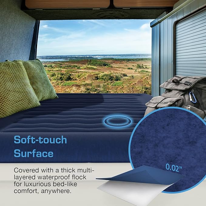 Active Era Luxury Twin Size Air Mattress (Single) - Elevated Inflatable Twin Air Bed, Electric Built-in Pump, Raised Pillow & Structured I-Beam Technology, Height 21" (Inc Pillow)