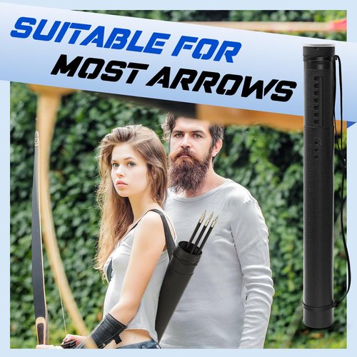 WinnerWhy 2 Pack Adjustable Arrow Case Archery for Hunting Crossbow Quiver Hold 12 Arrows of 24'' to 39'' with Strap Arrow Insert, Extendable Poster Tube, Fishing Tube, Multifunction Storage Case