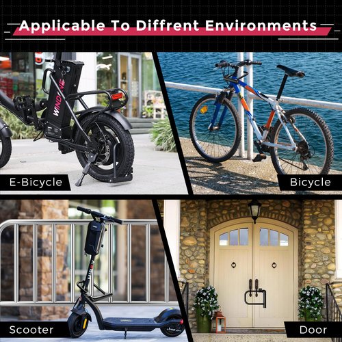 Windone E Bike U Lock with Keys,6in Length Waterproof Security Bicycle Locker Lock Heavy Duty Anti Theft for Motorcycle & Scooter with Sturdy Mounting Bracket,candado para bicicletas