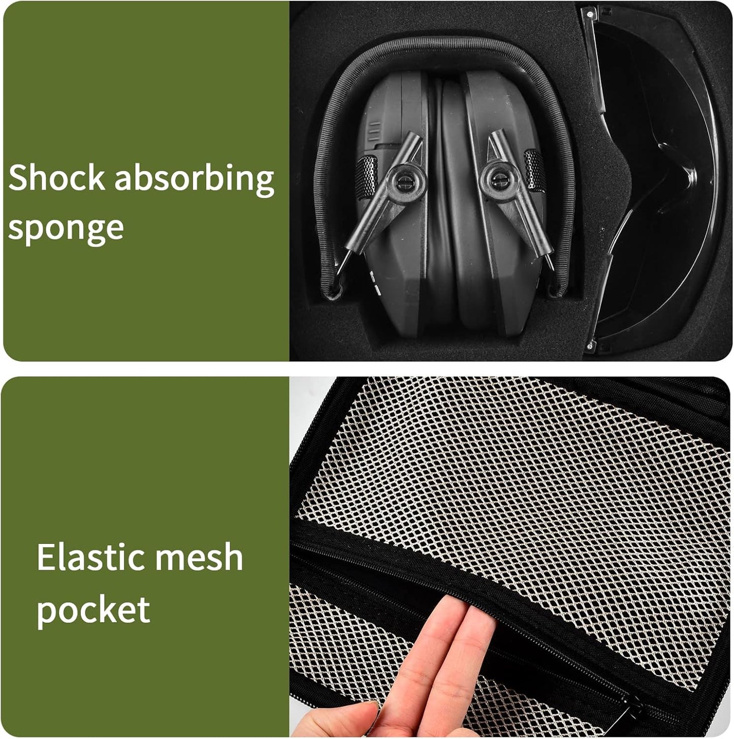 PAIYULE Case for Walker's Razor Slim Electronic Earmuffs/for Howard Leight Shooting Hunting Hearing Ear Protection
