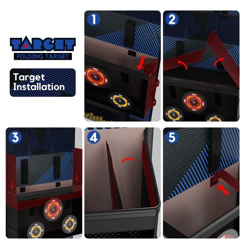 Target Multi-Function Toy Gun Storage and Practice Target, Wall or Door Organizer for Blaster Gun and Darts Ammos