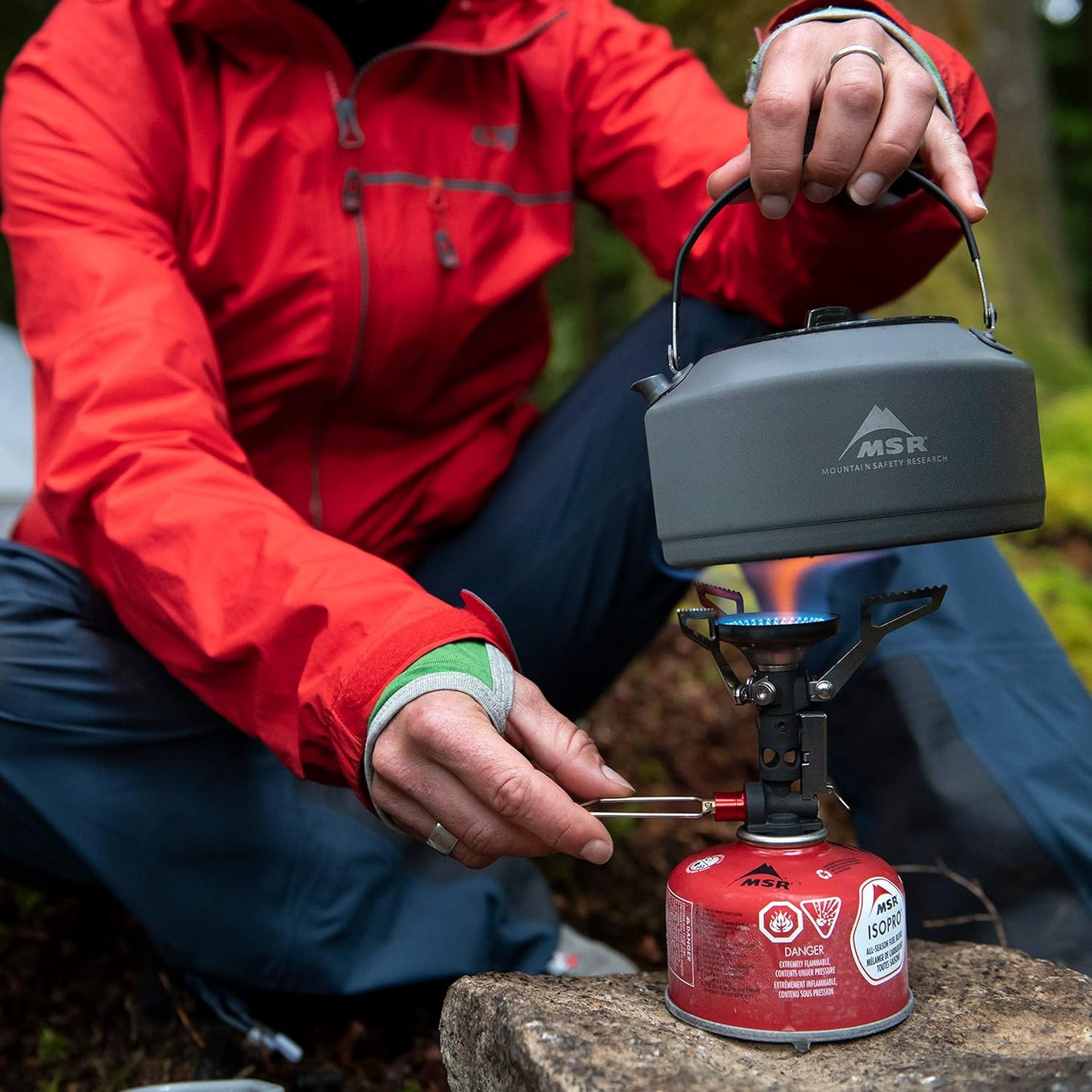 MSR Pika Hard-Anodized Aluminum Camping Teapot, Black