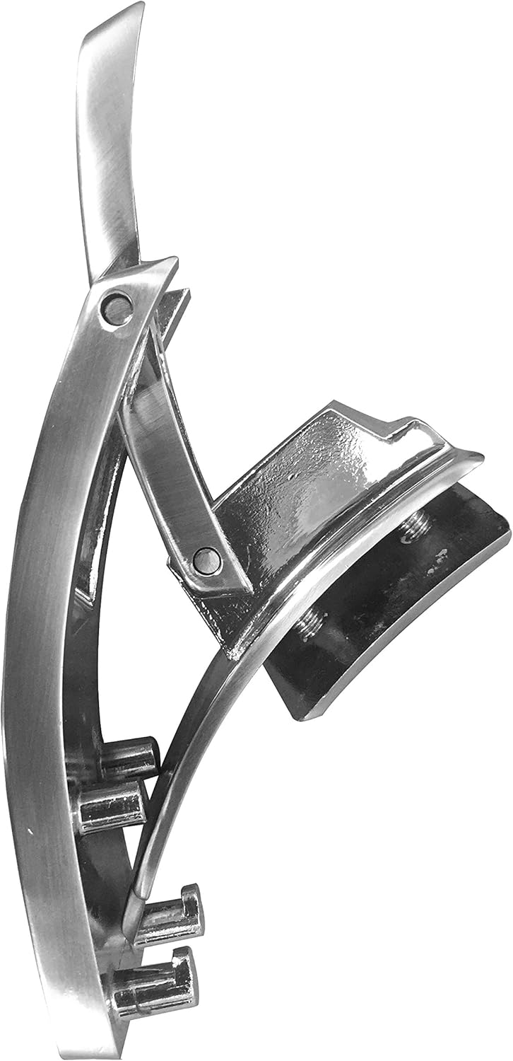 Replacement Lever Buckle for 13MM Thick Powerlifting Lever Belts by Grip Power Pads Weightlifting Belt in Chrome Colors with Embossed LOGO