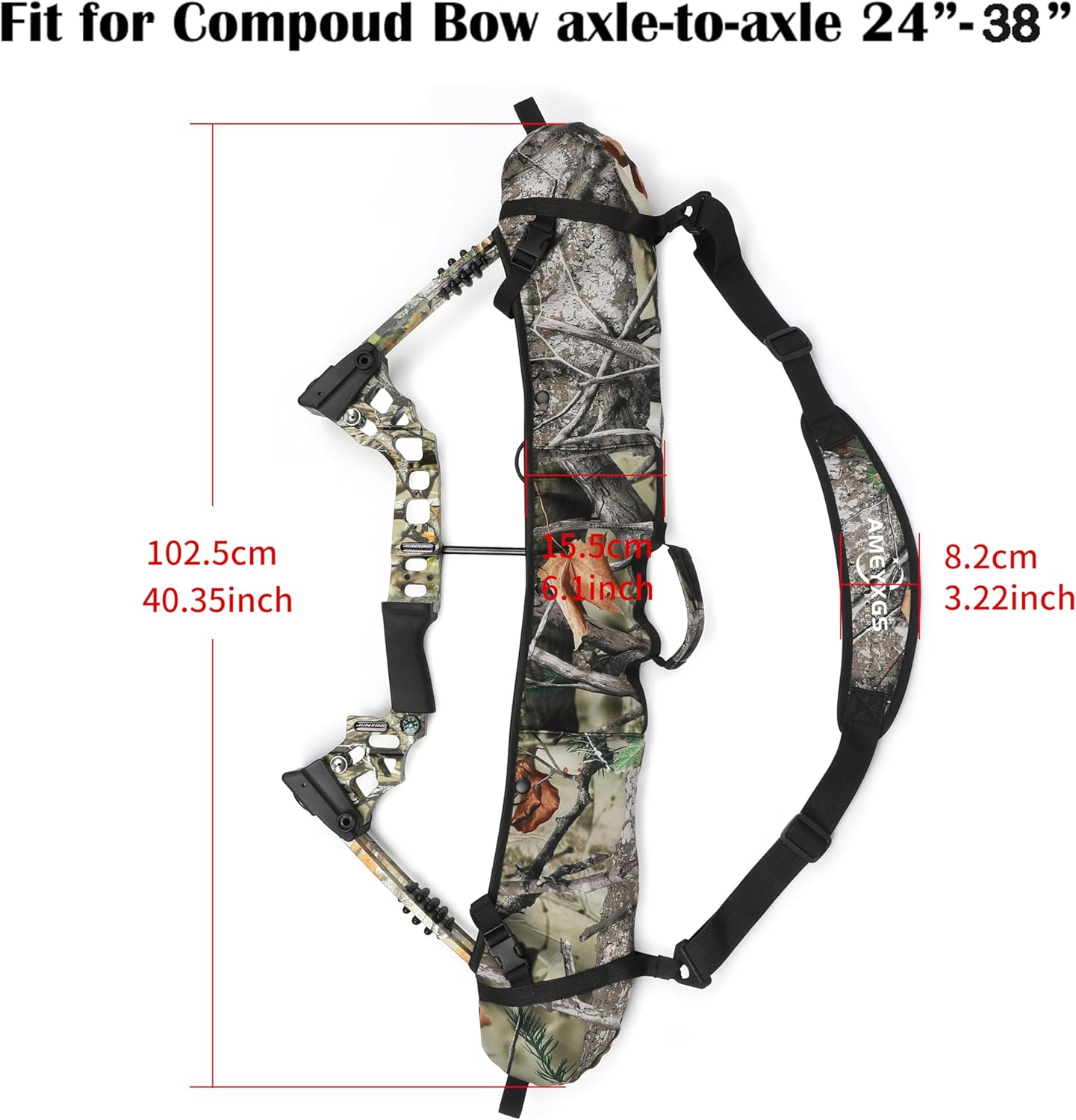 ZSHJGJR Archery Compound Bow Sling String Protector Cams Case Carrying Shoulder Strap Holder Accessories for Outdoor Hunting