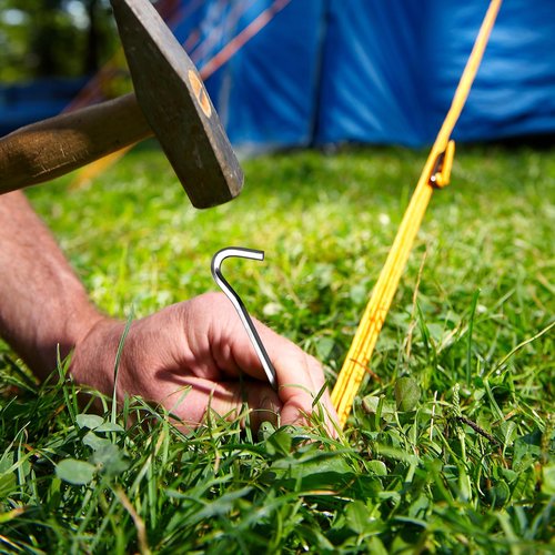 RITDVNI 20Pcs 7" Tent Pegs Ground Stakes, Metal Stakes, Camping Peg for Pitching Camping, Camping, Outdoor Decoration