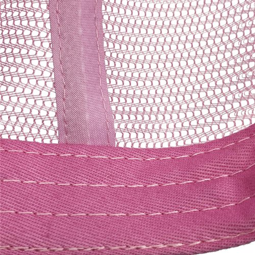 Senro Vientian Animal-Themed Trucker Hat with Polycotton Sweatband & Embroidered Patch, Color Clash Design (E, Parrot, Gray & Pink)