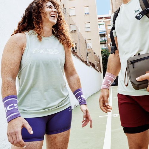 PICSIL - Cotton Sports Wristbands | Absorbent and Breathable | Ideal for Gym, Cross Training, Running and Tennis | Use with Grips | Unisex Design | Purple