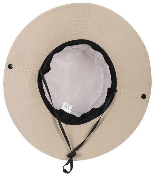 Kids Sun Hat with UV Protection Beach Bucket for Boys & Girls Wide Brim Safari Boonie Cap for Summer Outdoor Dark Beige