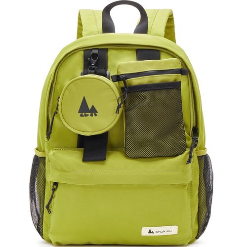 Shukiku 15 Inch Cool Backpack for Woman Man, 3 in 1 Removable, College Travel Daypack, Green Large