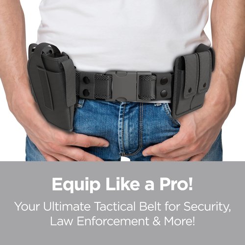 NATIKON Law Enforcement Utility Belt- Ultimate Security Gear for Security Professionals | Police Belts with 10 Essential Holsters