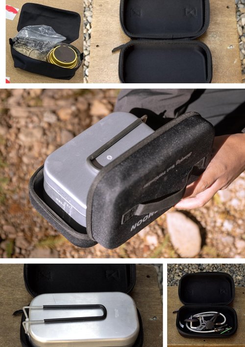 camping moon EVA Case for Regular Medium Mess Tin 7.3 x 4.5 x 3 inches Black Gear S-1609-B