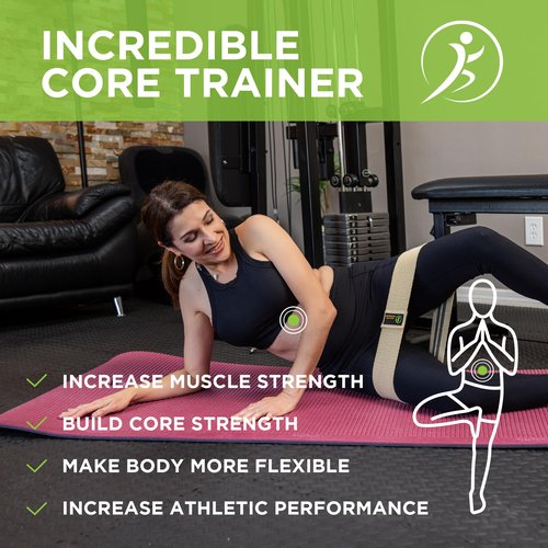 Multifunction Resistance Band Set – Non-Slip Booty Bands for Legs, Glutes, Yoga, Pilates, Rehab & Home Gym Workouts – Natural Latex & Fabric Options