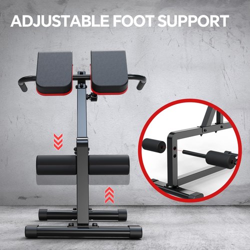 PASYOU Roman Chair, Adjustable Hyperextension Bench 5 Levels Multifunctional Roman Bench 350LBS Load Back Extension Bench Machine for Glute Hyper Extension Bench Reverse Hyper Machine ab Bench at Home