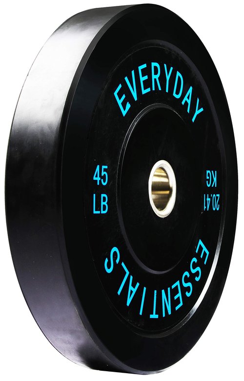 Fitvids 2" Olympic Bumper Plate Weight Plates with Steel Hub, 45LB, Single