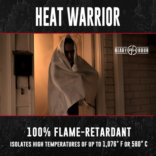 Ready Hour Fire Blanket, Large Fire Blanket (47.2 x 70.8 Inches), Fire Blanket for Kitchen, Fire Blanket for Home, Emergency Fire Blanket, Emergency Kit Essentials, Emergency Kit Items, Fire Safety