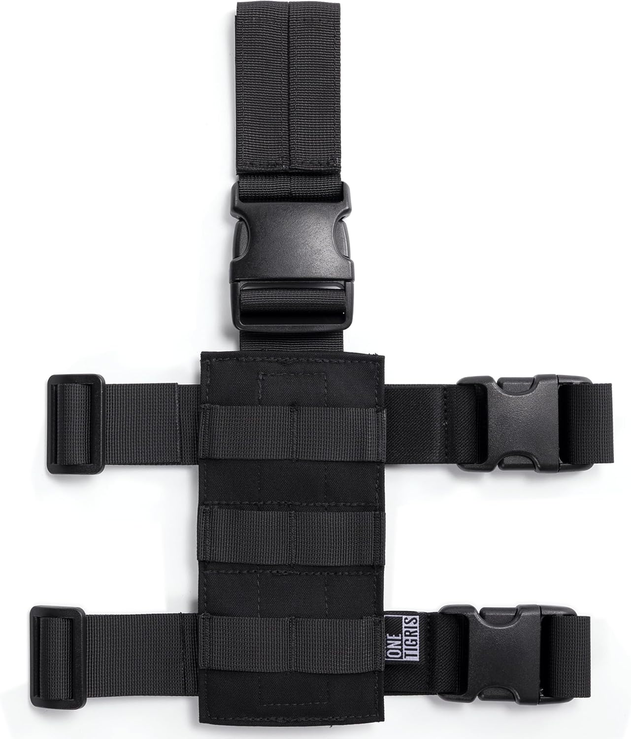 OneTigris Mini Molle Panel for Tools, Drop Leg Platform Minimalist Adjustable Thigh Rig for Flashlight Green