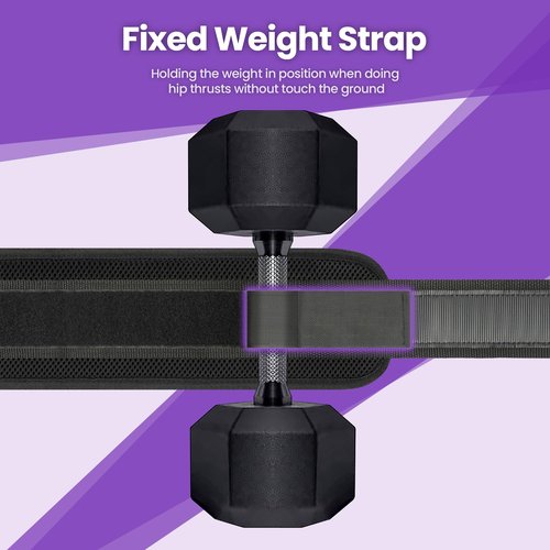 Hip Thrust Belt, Balency Hip Thrust Belt for Dumbbells Heavy, Booty Belt for Hip Thrust, Slip-Resistant Padding Hip Thrust Belt for Gym or Home Workouts, Hip Thrust Band for Dumbbell Kettlebell Plate