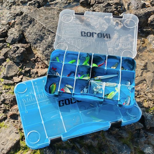 Goloni Fishing Tackle Box,Plastic Clear Fishing Storage Organizer Box With Removable Dividers,3600 Tackle Trays,Storage Lure Box for Lures 4 Pack
