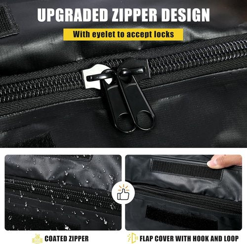 MaxxHaul 70209 Soft Shell Cargo Carrier Bag for Hitch Mount Cargo Rack - Heavy Duty and Water Resistant 47 inch 20 inch x 20 inch Black with Tie Down Straps