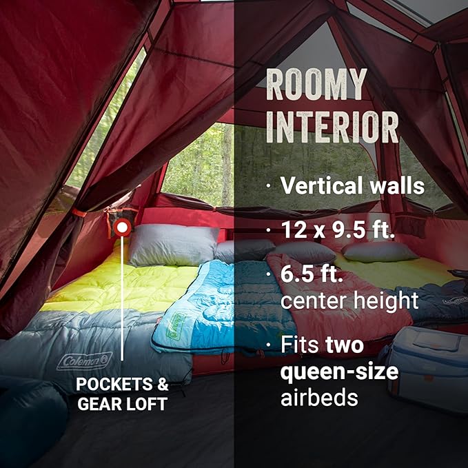 Coleman Skylodge Instant Camping Tent, BlackBerry