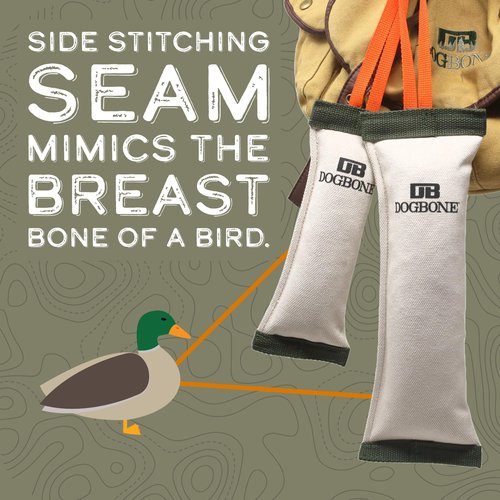 DogBone Duck Canvas Training Dummy for Hunting Dogs | Dog Bumper | Hunting Dog Toys | Hunting Dog Accessories | Hunting Dog Training Toys | Dog Training Dummy for Dogs (Small)