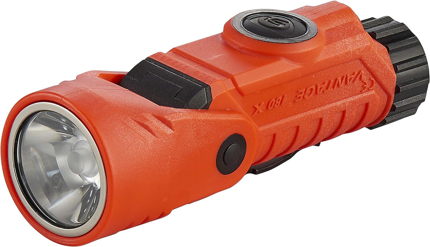 Streamlight 88913 Vantage 180 X USB Helmet Mounted and Right Angle Firefighter Flashlight with Helmet Bracket, Black