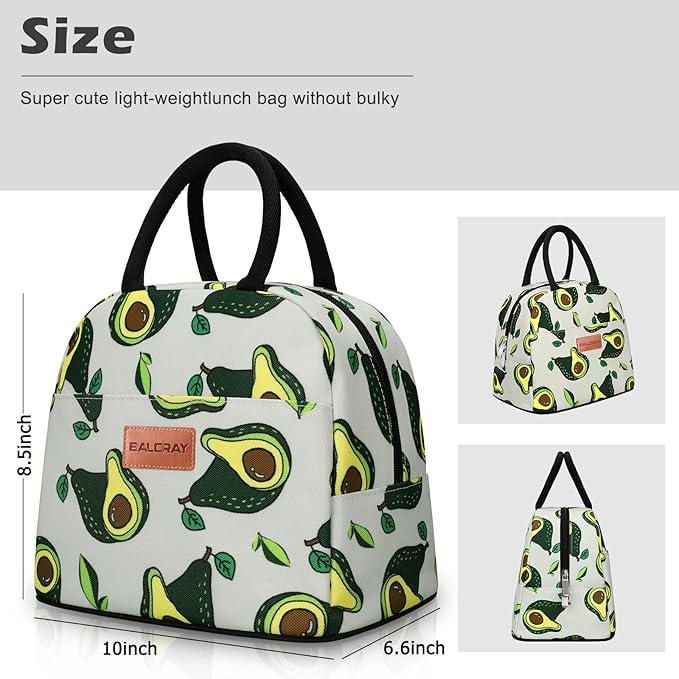 BALORAY Lunch Bag for Women Men Insulated Lunch Box for Adult Reusable Lunch Tote Bag for Work, Picnic or Travel