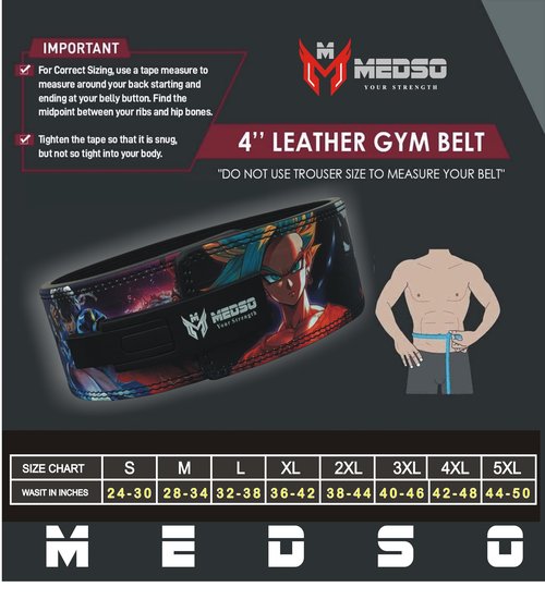 MEDSO Anime Weight Lifting Lever Belt, Lifting Blet for Squats,Deadlifts, Cross Training,Weightlifting, Bodybuilding for Perfect Back Support for Men Women (X7, X-Large)