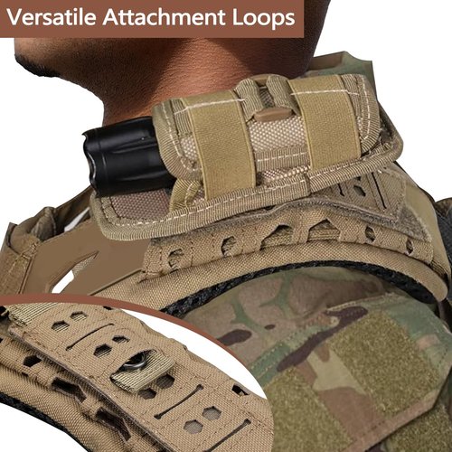Sekonow 2 Pack Shoulder Strap Pad for Tactical Vest, Breathable Backpack Strap Pads Bag Strap Soft Mesh Cushion Pads for Plate Carrier, Chest Rig, Sling Bag, Duffle Bag (Khaki)