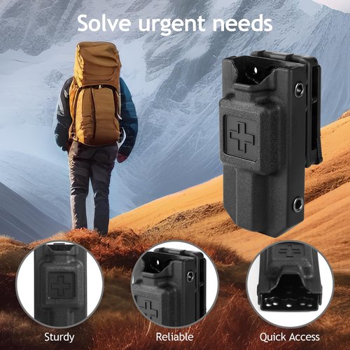 Locking Clip Tourniquet Holder, JUNESEAKER Tourniquet Pouch for Gen 7 C-A-T and Older, Universal Belt Upgraded Clip Holder Gift Box (Tourniquet Not Included)