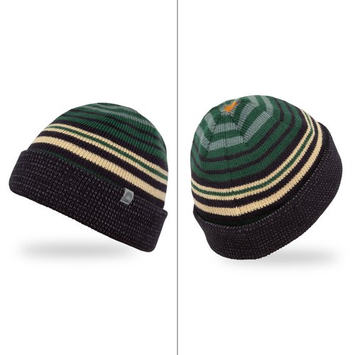 Sunday Afternoons Myriad Reflective Beanie, Darkest Navy Stripes, One Size