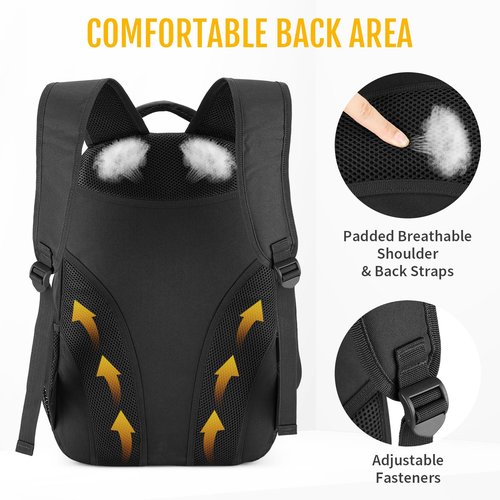 CamGo 15L 25L Tactical Backpack for Men and Women Small Military Hiking Daypacks Molle Rucksack Gear Pack for Camping Gym Travel Survival Bag (#25L-Black)