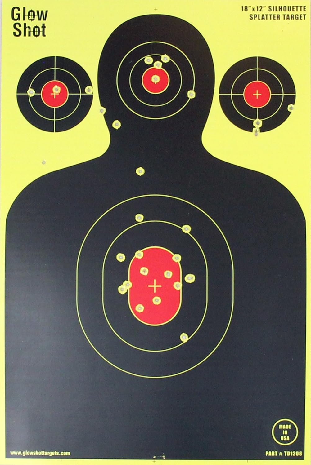 Silhouette GLOWSHOT Splatter Targets 12 x 18 inch 10 Pack, 25 Pack, 50 Pack and 100 Pack