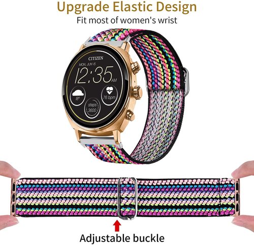 Compatible with SUUNTO OCEAN bands, 20mm, 22mm Stretch Elastics Nylon Adjustable Replacement Strap Accessories for Men & Women Compatible with SUUNTO OCEAN, RACE, RACE S, VERTICAL, 9 PEAK, 9 PEAK PRO, 5 Peak, 3 Smartwatch (22mm size band, Aztec Style Rain