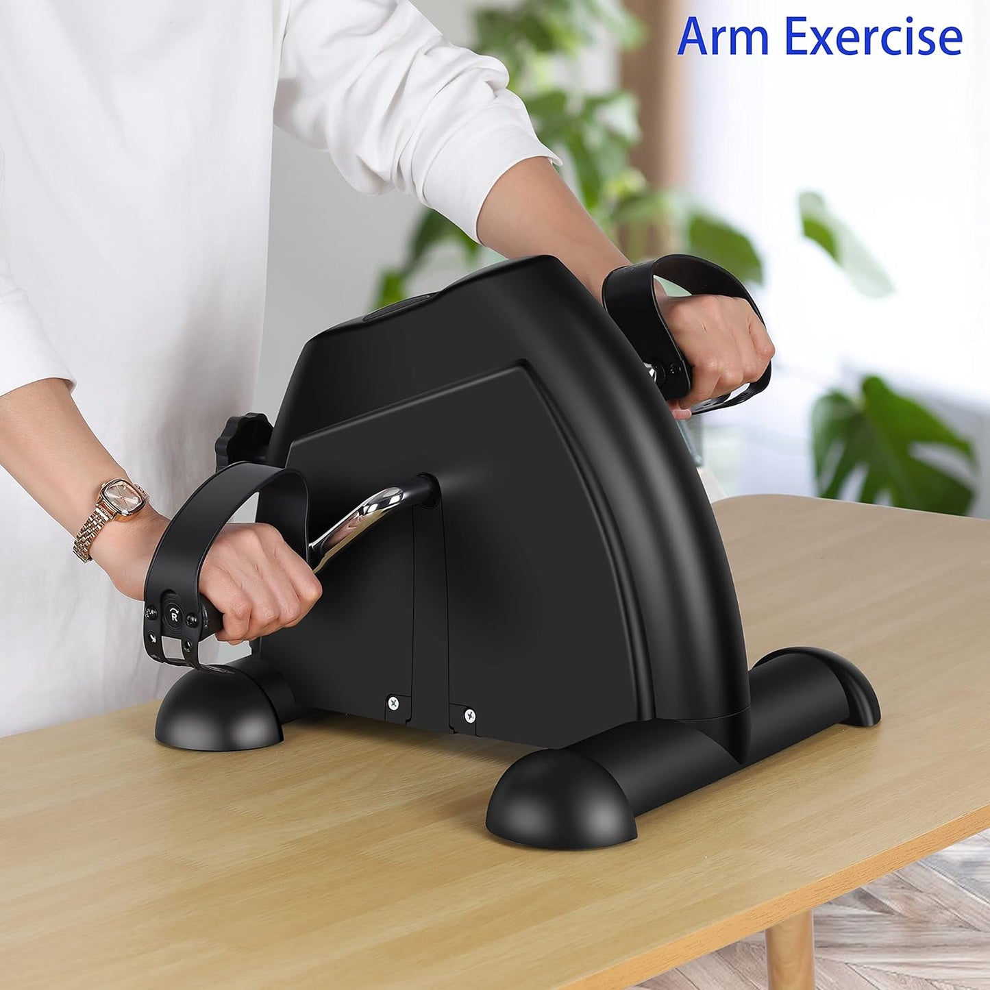 Pedal Exerciser Mini Exercise Bike for Leg and Arm Cycling Recovery Exercise Low Resistance Portable Bike