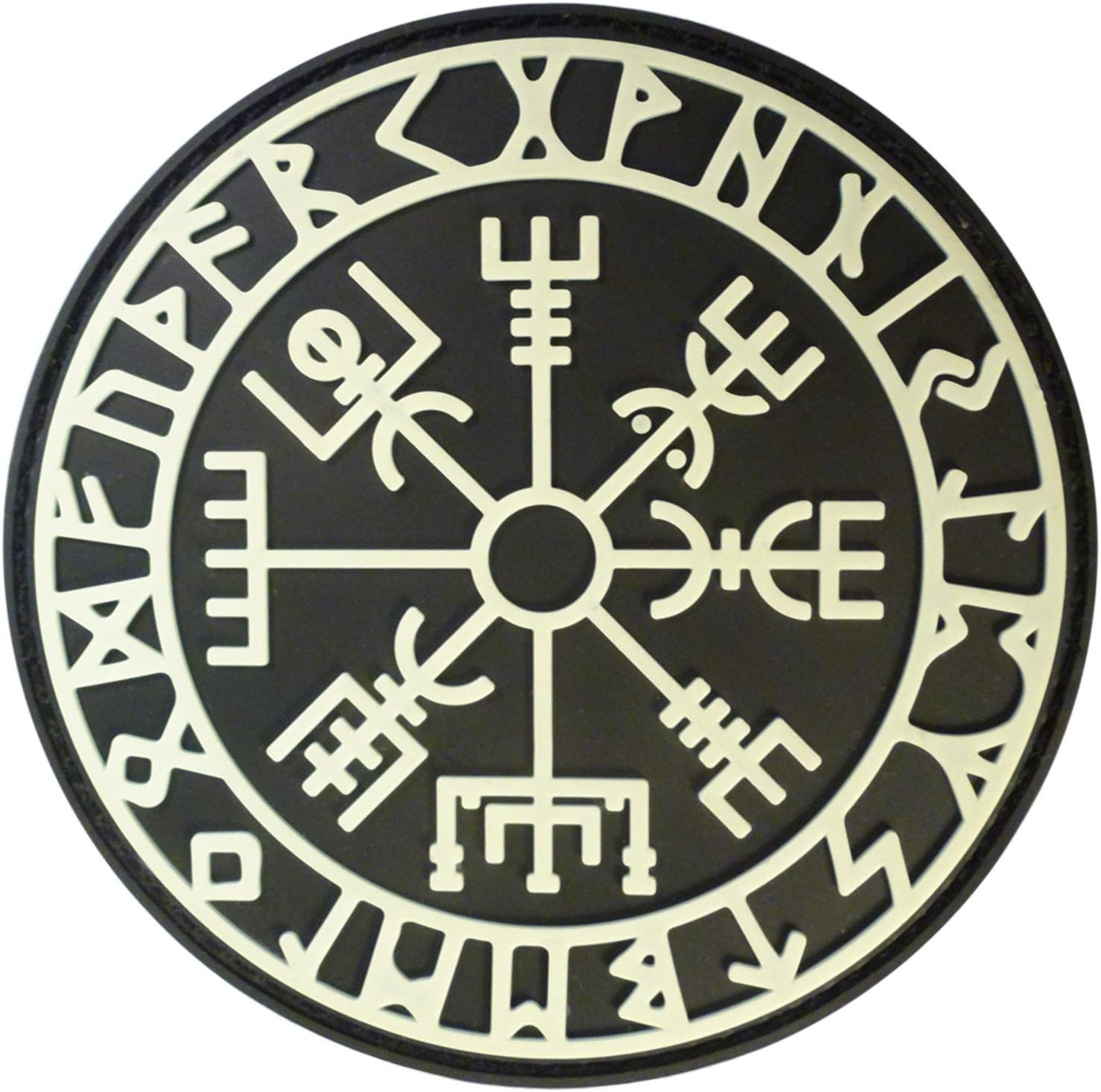Vegvisir Viking Compass PVC Patch Compatible with Velcro - Norse Morale Tactical Patches for Backpacks, Vest (Subdued)