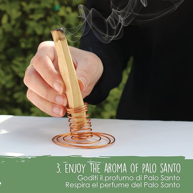 PALOSANTO - Palo Santo Incense Sticks Especial 10cm 3,94in - 5 Pack - Large Organic Palo Santo Sticks Strong Aroma - Wild Harvested Holy Sticks 2cm Thick - Palo Santo Wood Bursera Graveolens