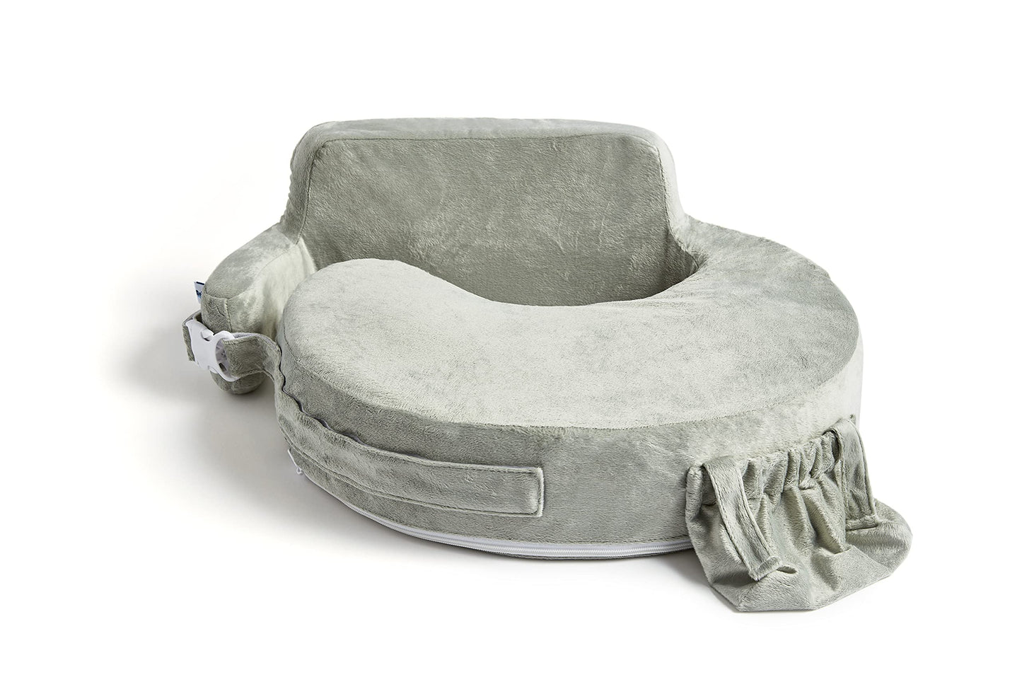 My Brest Friend Super Deluxe Nursing Pillow - Enhanced Comfort & Ergonomic Breastfeeding Pillow for Ultimate Support For Mom & Baby - Adjustable and with Handy Side Pocket, Platinum