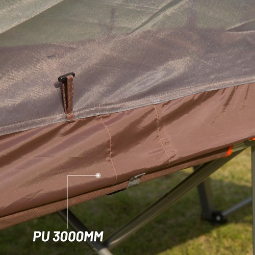 Tent Camping Cot, Easy-to-Assemble Folding Cot Supports Campers up200lbs Pop-Up Portable Fishing Tent with Carry Bag for Fishing