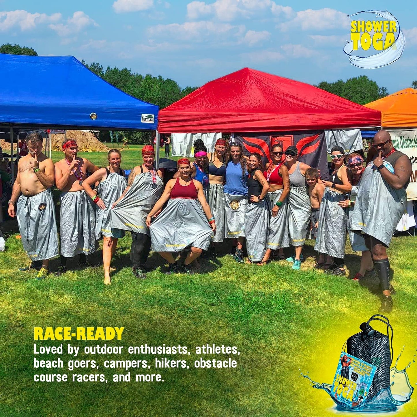 Wearable Shower Garment, Privacy RV & Camping Shower, Surf Poncho, Shower Tent, or Portable Changing Room