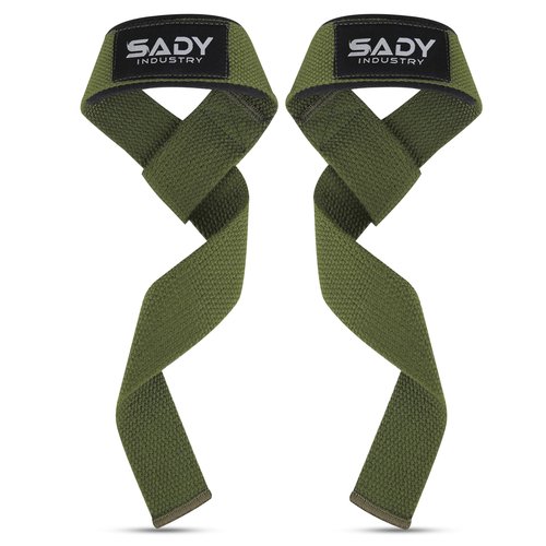 Lifting Wrist Straps for Weightlifting, Weight Lifting Straps Gym Power Workouts Lifting Straps Padded Cotton Men Women Supportive Lift Deadlift Strap (Olive Green)