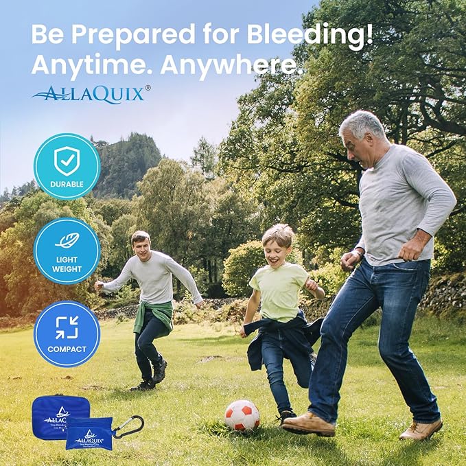 Stop Bleeding Quick Kit - First-aid with AllaQuix Stop Bleeding Gauze (Blood clotting Bandage) (Ultimate)