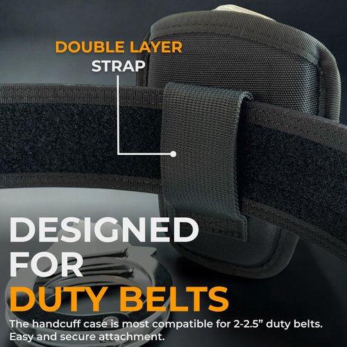 ARMORWERK Heavy Duty Handcuff Holder - Durable Nylon Case for Duty Belt - Compatible with Hinged and Chain Handcuffs