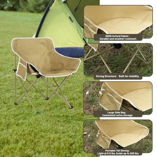 HEIVGZEIV Portable Camping Table, Folding Design