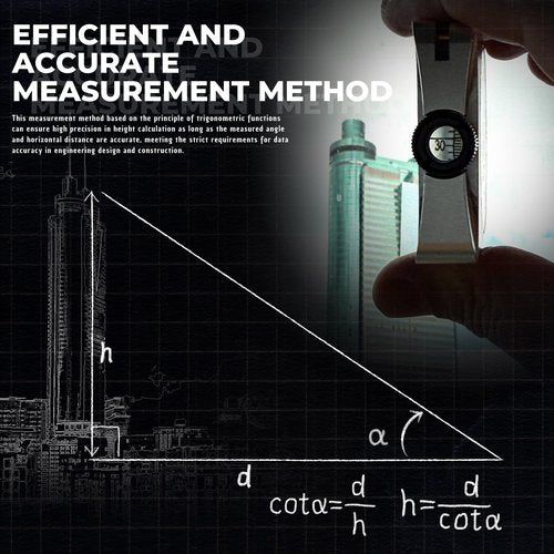 Handheld Clinometer, Waterproof Clinometer Forestry, Sighting Altimeter for Backpacking Hiking Field Work Handy Trail Slope Building Tree Height Measuring Tool