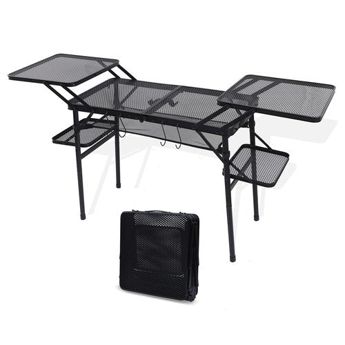 Nice C Camping Table, Compact Folding Table, Tailgate Grill Table, Outdoor Tables, Camping Tables That Fold Up Lightweight, with 4 Side Tables & Mesh Net for BBQ, Camping