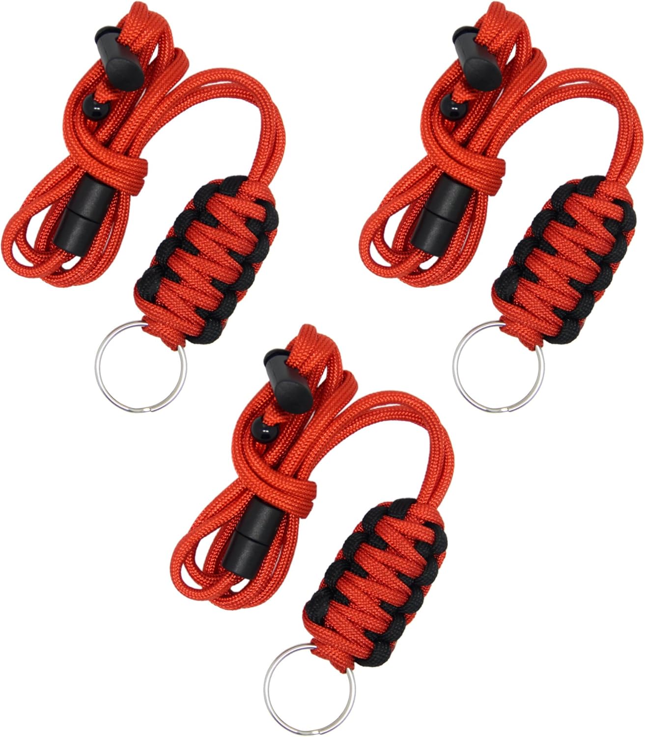 SAMSFX Fly Fishing Tippet Spool Holder Neck Lanyard, 3 Pack, 40" Paracord, Breakaway Strap, Keep Fishing Tippet Lines, Tools & Accessories Visible & Usable