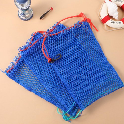 3 Pieces Crab Trap Bait Bags Outdoor Sports Style with 3 Pieces Rubber Locker for Fishing Crab Traps Catch